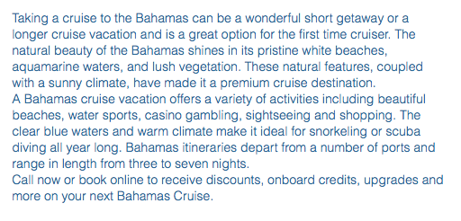 about bahamas