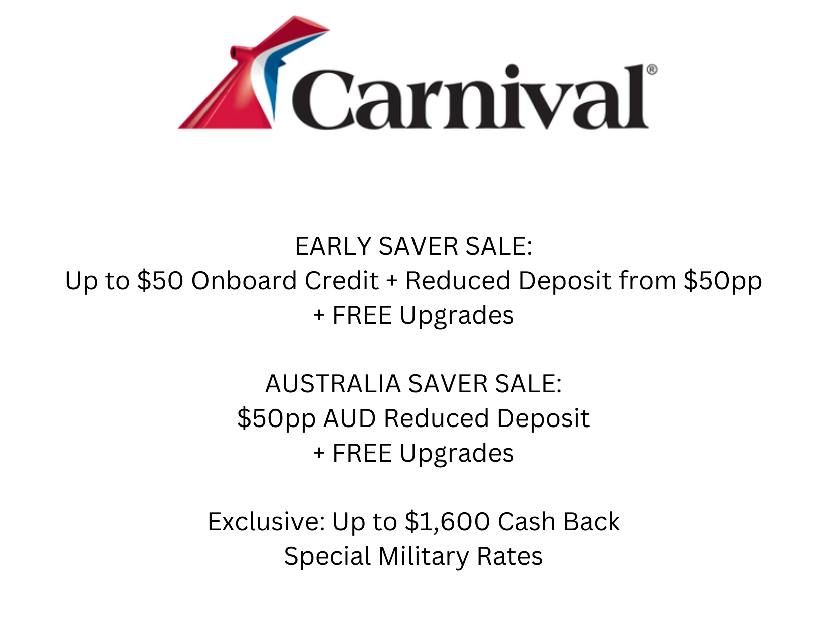 Carnival Cruise Line Promotions