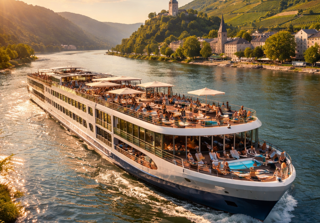 River Cruises
Popular in Europe, Asia, and Africa, river cruises offer a more intimate setting with smaller vessels navigating major rivers such as the Danube, Rhine, Mekong, or Nile. Companies like Viking River Cruises and AmaWaterways specialize in these experiences, focusing on cultural immersion and scenic landscapes.